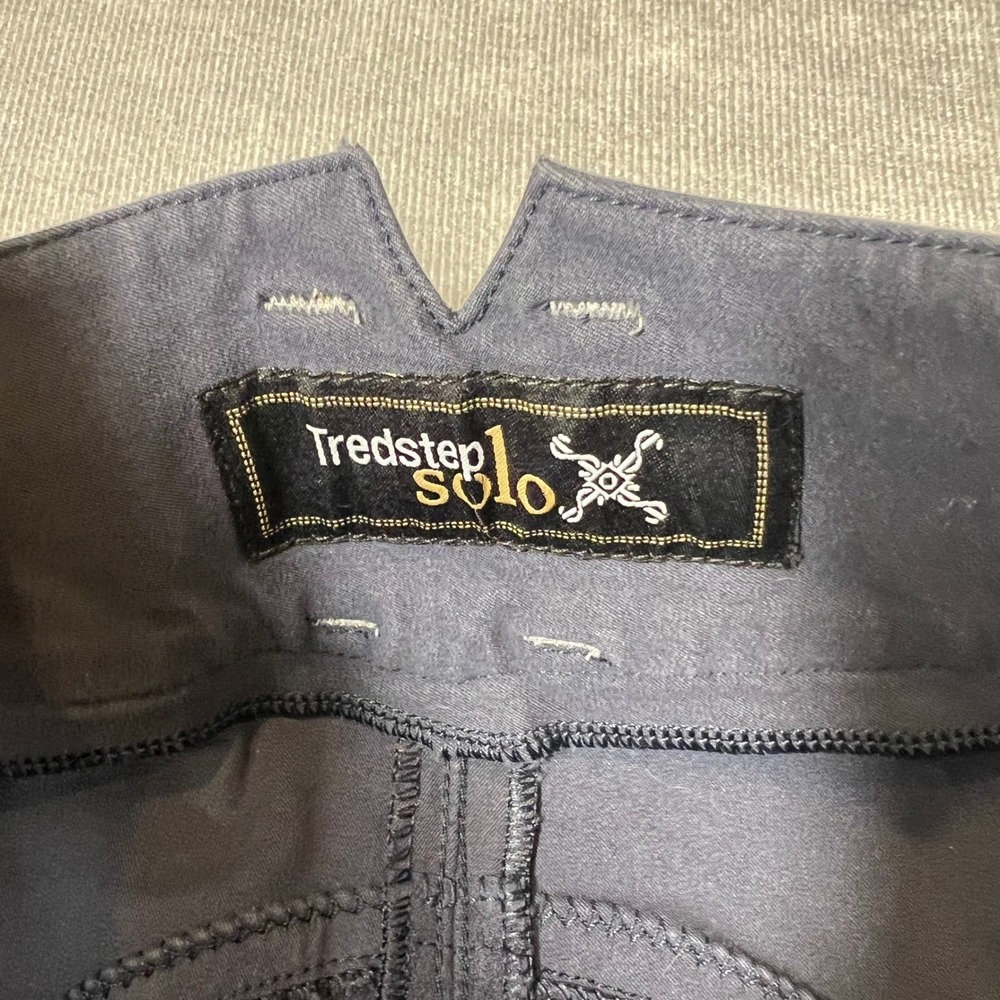 Tredstep Solo Equestrian Breeches Navy Blue Full Seat Riding Pants Womens 32R - Picture 2 of 7